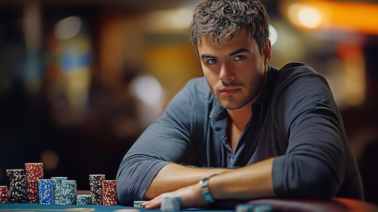Meja Andar Bahar live dealer qq777 menampilkan kartu biji di tengah dan area taruhan Andar Bahar